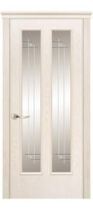 Мекомнатная дверь ''Дариано Порте (Dariano Porte)'' Гранд гравировка Авеню белый ясень