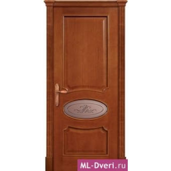 Мекомнатная дверь ''Дариано Порте (Dariano Porte)'' Оливия гравировка Лоренсо бронза малая черешня