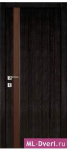 Мекомнатная дверь ''Дариано Порте (Dariano Porte)'' Рондо 2 бронзовый триплекс эбеновое дерево чёрное