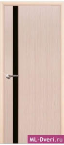 Мекомнатная дверь ''Дариано Порте (Dariano Porte)'' Рондо 2 чёрный триплекс белёный дуб
