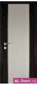 Мекомнатная дверь ''Дариано Порте (Dariano Porte)'' Рондо 3 белый триплекс эбеновое дерево чёрное