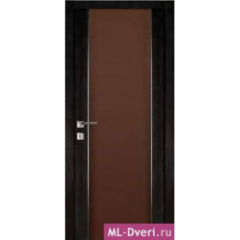 Мекомнатная дверь ''Дариано Порте (Dariano Porte)'' Рондо 3 бронзовый триплекс эбеновое дерево чёрное