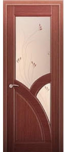 Мекомнатная дверь ''Луидор (Luidoor)'' Горделия со стеклом махагон