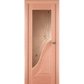 Мекомнатная дверь ''Луидор (Luidoor)'' Ирида со стеклом светлый дуб